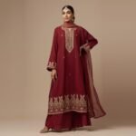 Zarifah Embroidery Dubai cherry Fabrics Borka