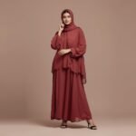 Fashionable Khimar Borka With Sckart For Woman